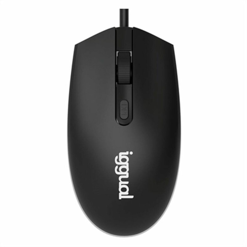 Souris iggual IGG317624 Blanc Noir