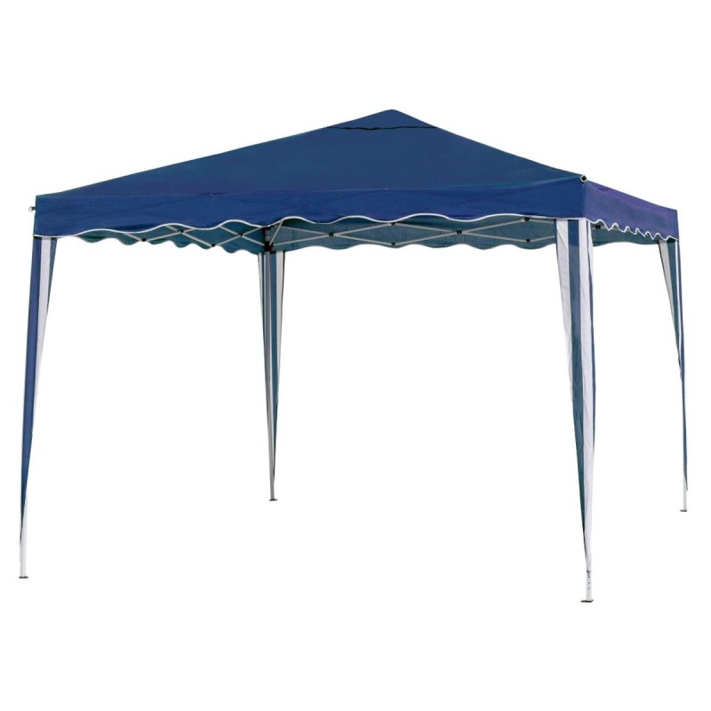 Pergola Gazebo Acier 300 x 300 x 250 cm Bleu