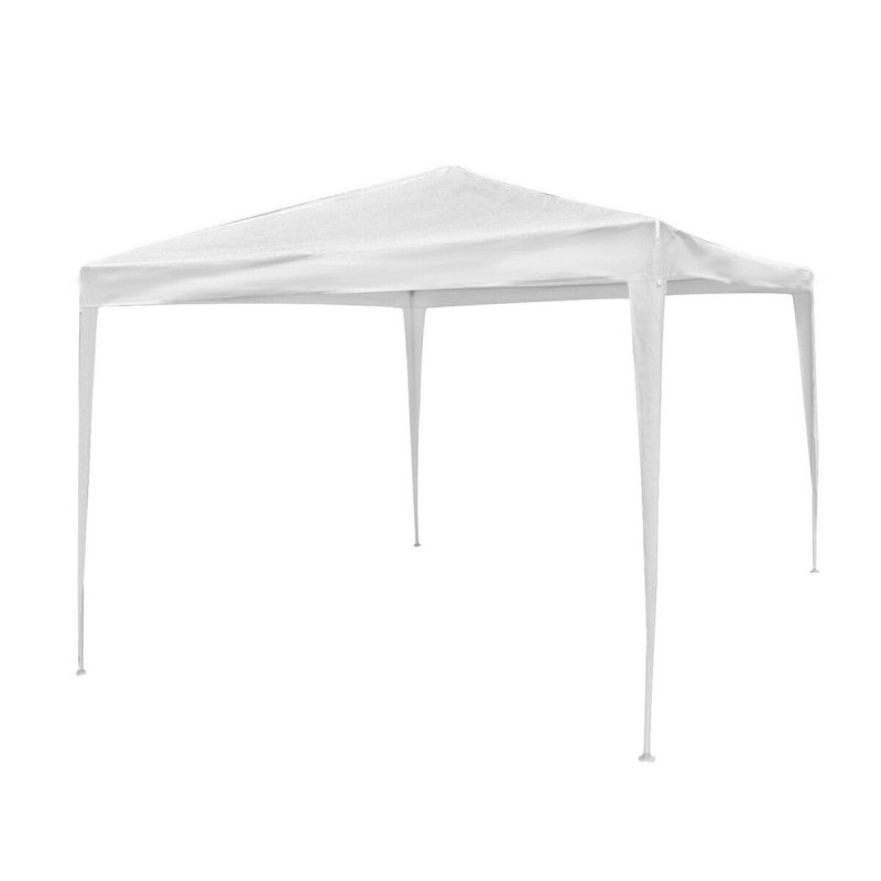 Pergola Gazebo Raphia Acier 300 x 300 x 240 cm Blanc