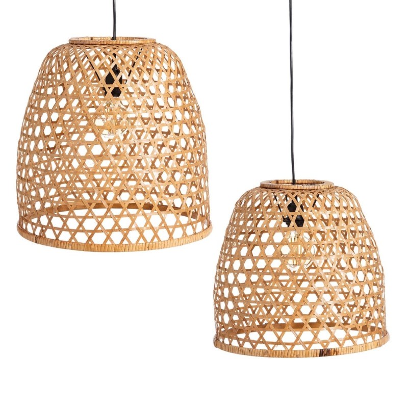 Suspension Naturel Bambou 42 x 42 x 42 cm (2 Unités)