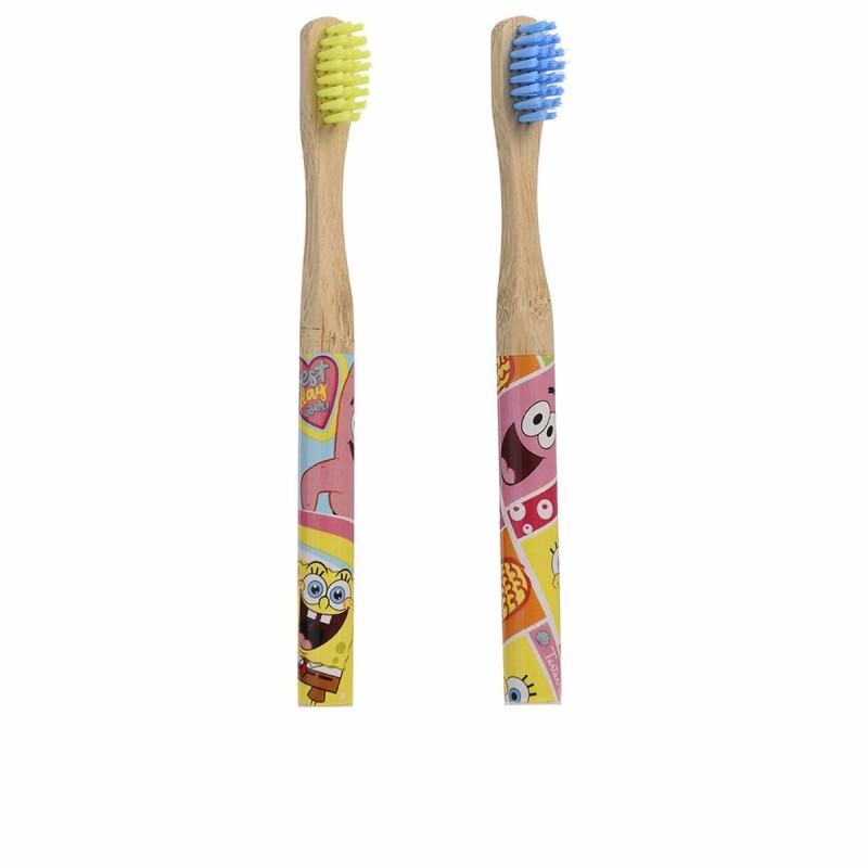 Brosse à Dents pour Enfants Take Care   Bob l'Eponge 2 Pièces