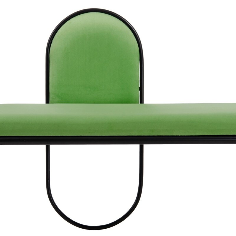 Banquette 110 x 40 x 68 cm Tissu Synthétique Métal Vert