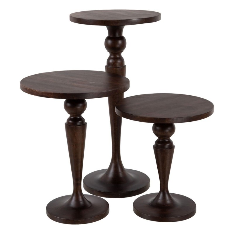 Table d'appoint 40 x 40 x 90 cm Marron Bois de manguier