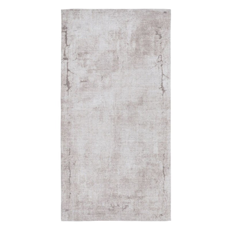 Tapis 80 x 150 cm Polyester Coton Taupe