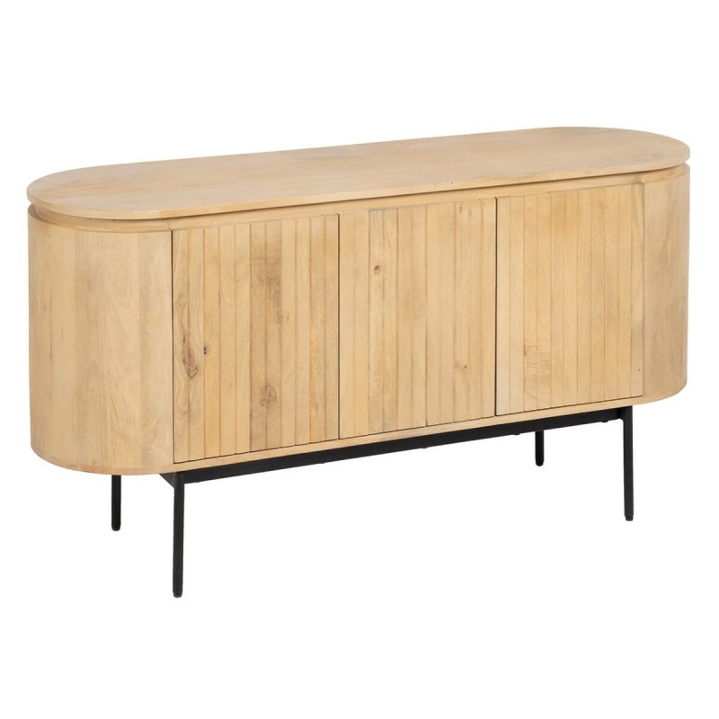 Buffet MONTMARTRE Noir Naturel Fer Bois de manguier 140 x 40 x 75 cm