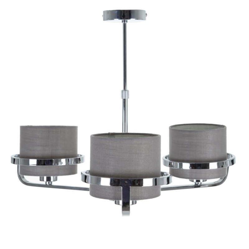 Suspension Gris Argenté Lin Métal Fer 220-240 V 52 x 50 x 44