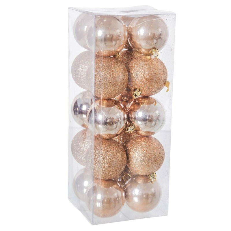 Boules de Noël Cuivre Plastique 6 x 6 x 6 cm (20 Unités)