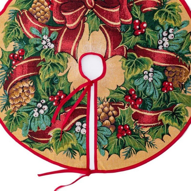 Jupe pour l'arbre de Noël Polyester 130 x 130 cm