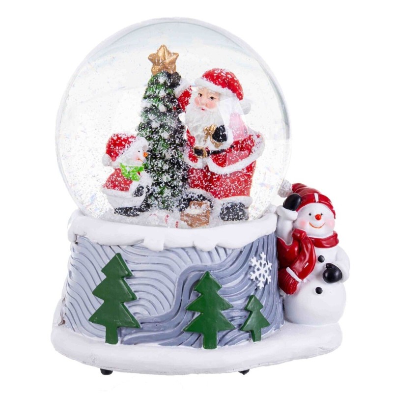 Boule de Noël Multicouleur Verre Polyrésine Père Noël 13 x 10