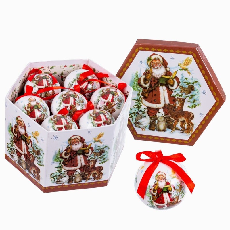 Boules de Noël Multicouleur Polyfoam Père Noël 7