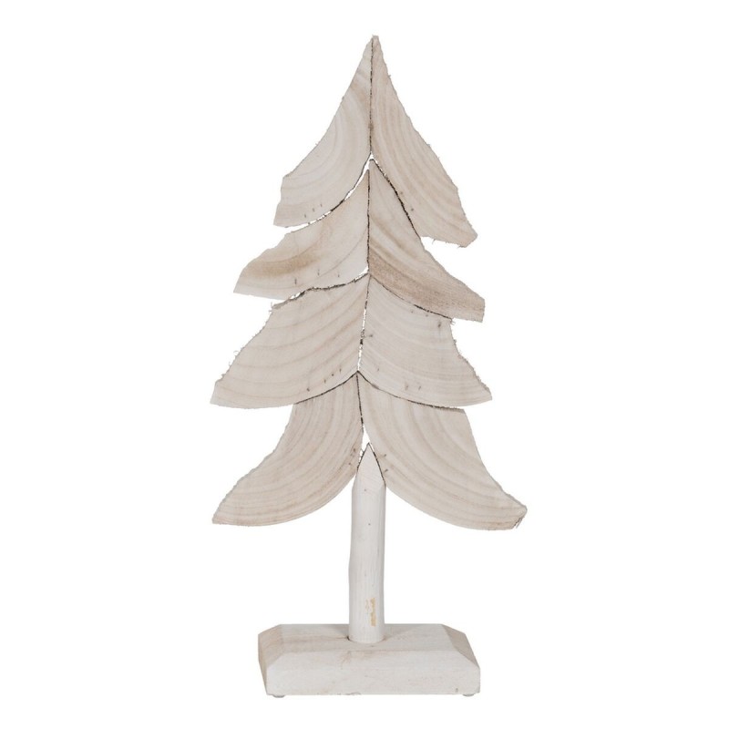 Sapin de Noël Blanc Bois de paulownia Arbre 29 x 12 x 62 cm