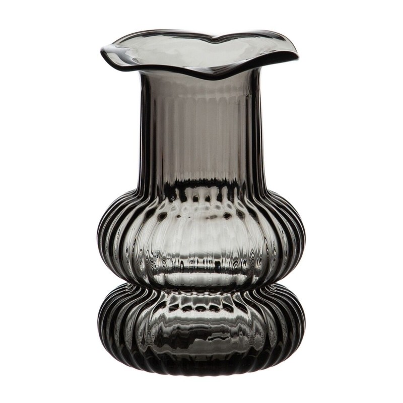 Vase Gris verre 11