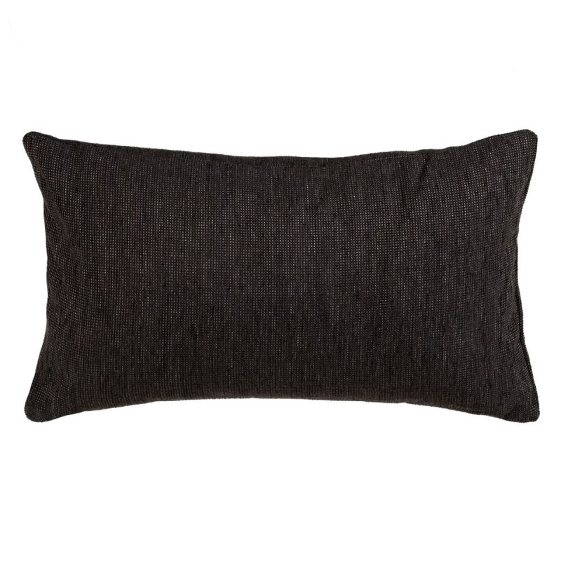 Coussin Polyester Coton Noir 50 x 30 cm