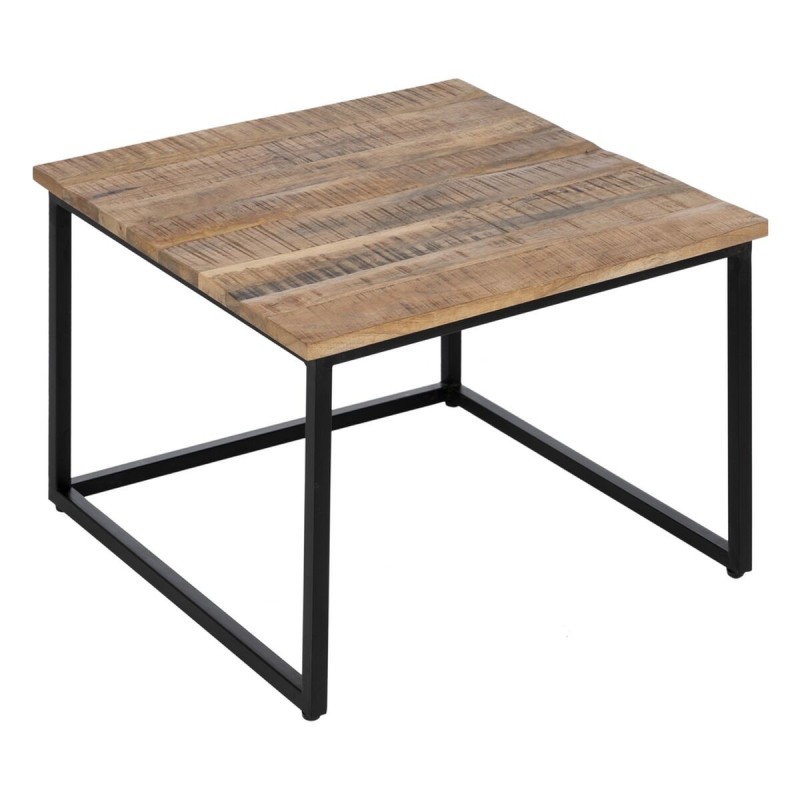 Jeu de 2 tables Noir Naturel 60 x 60 x 42 cm (2 Unités)