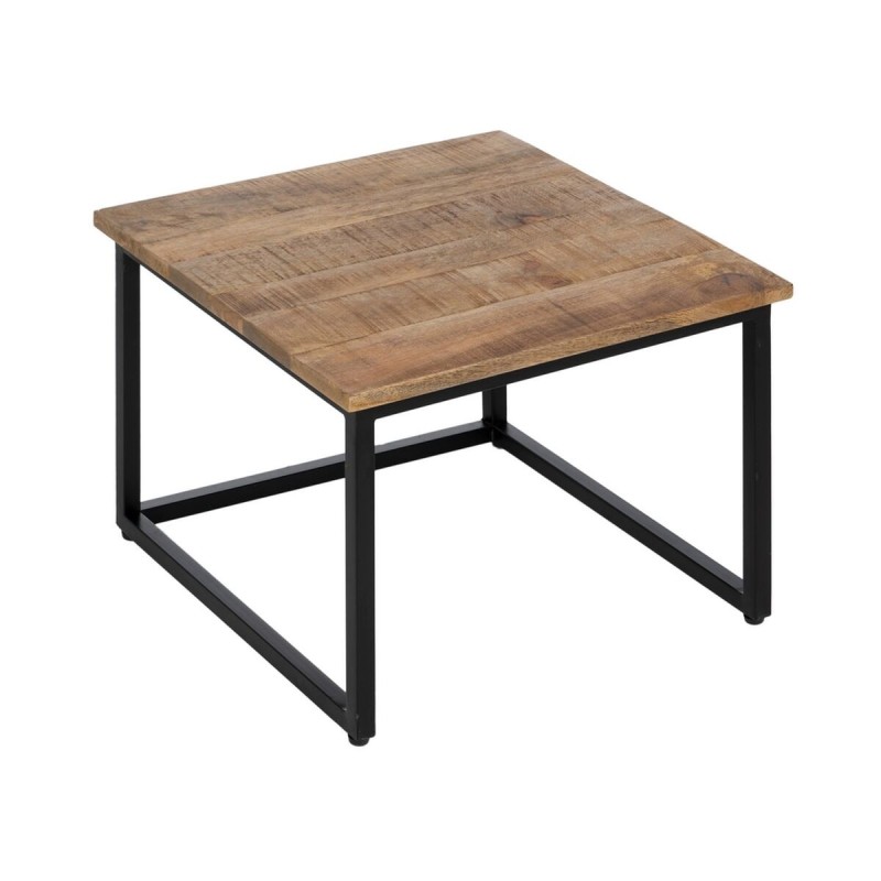 Jeu de 2 tables Noir Naturel 60 x 60 x 42 cm (2 Unités)