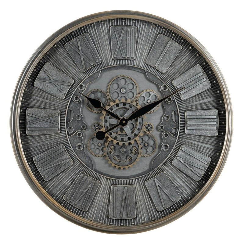 Horloge Murale Gris Verre Fer 69