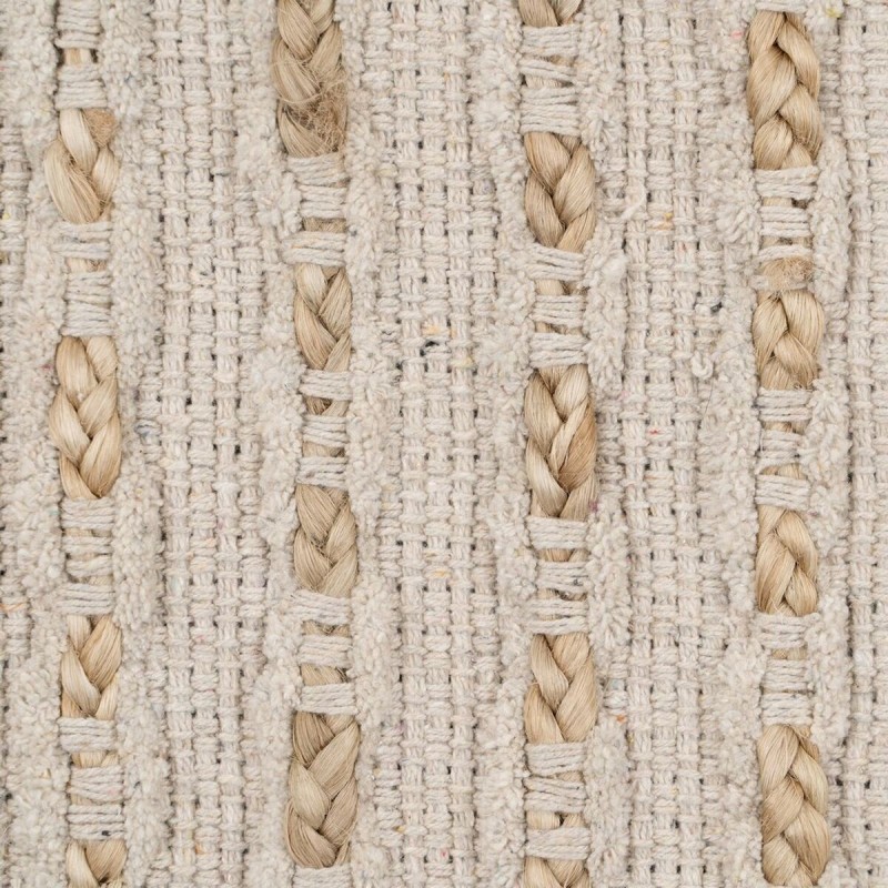 Tapis Blanc Naturel 70 % coton 30 % Jute 170 x 70 cm