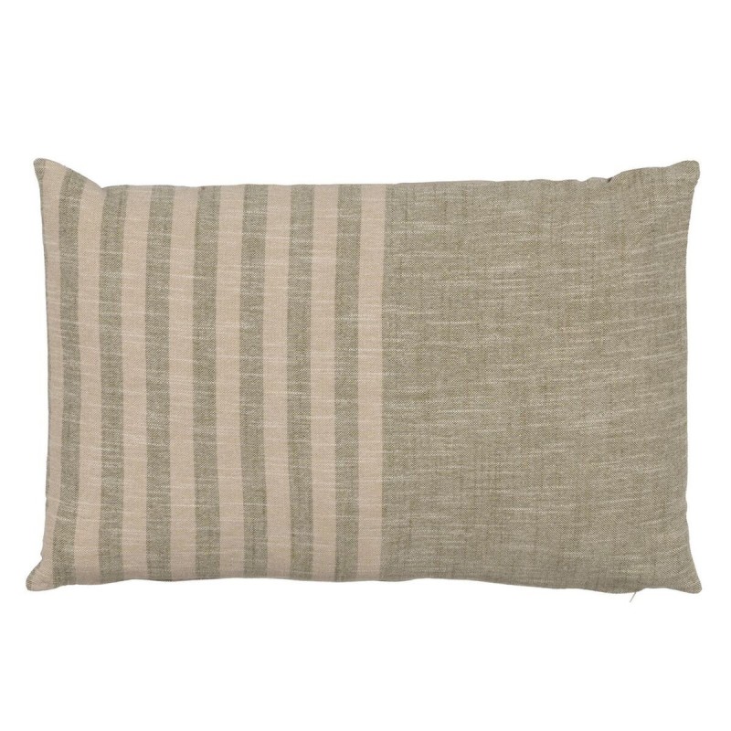 Coussin Coton Lin Gris 60 x 40 cm