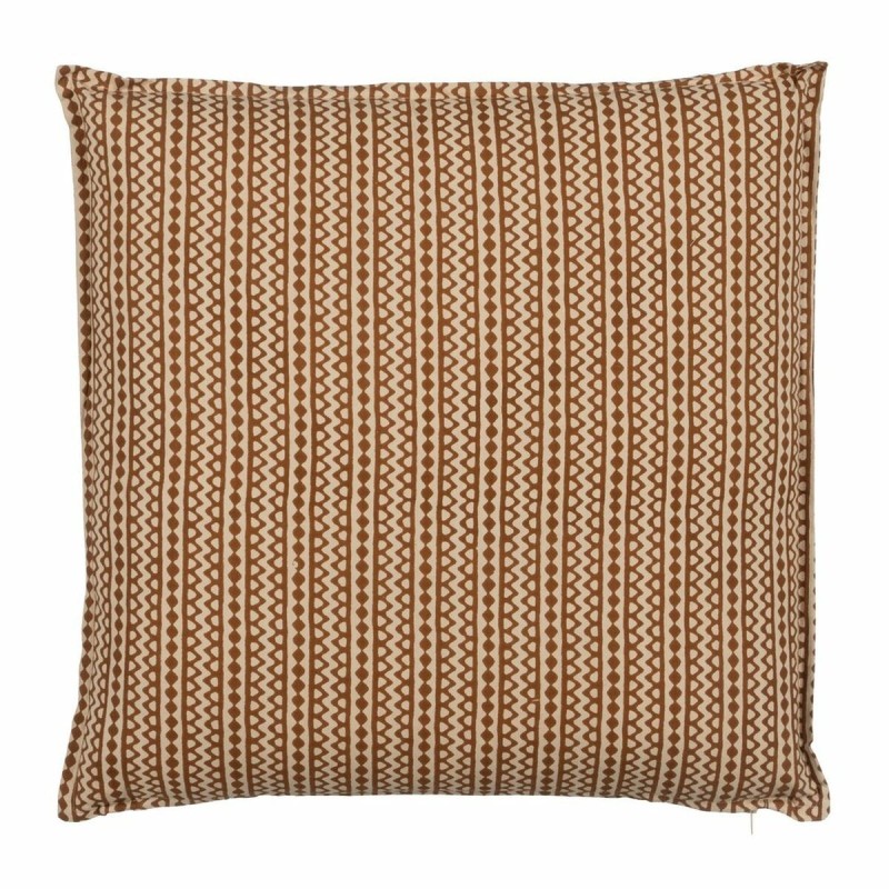 Coussin Coton Marron Beige 50 x 50 cm