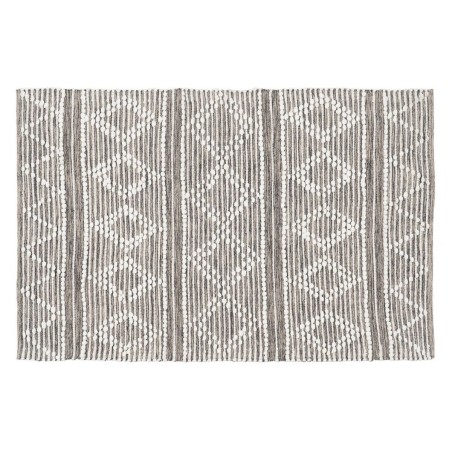 Tapis Blanc Gris 60 % Coton 40 % Polyester 120 x 180 cm