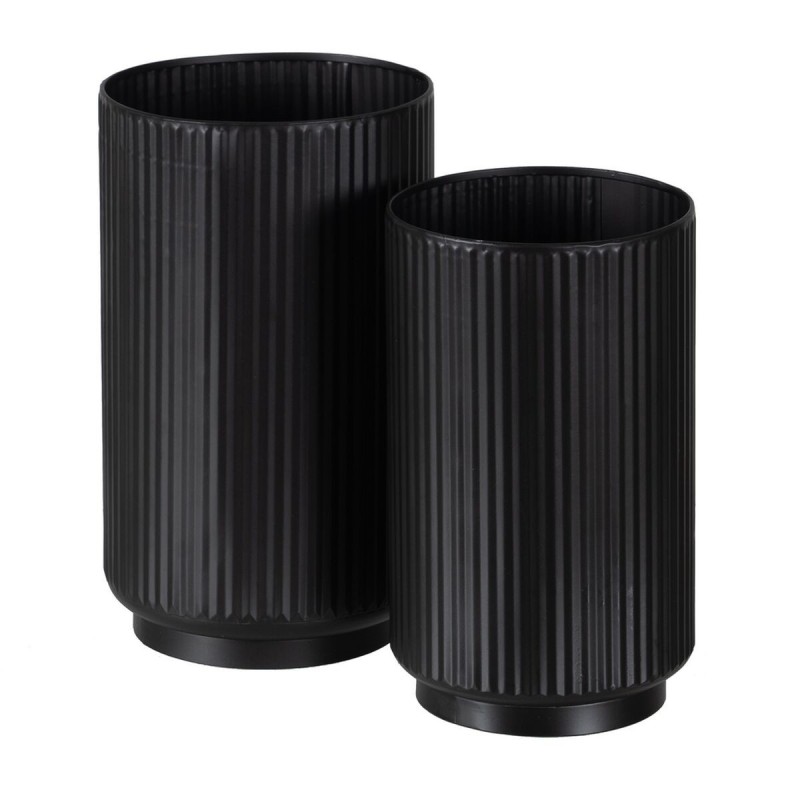 Set de pots de fleurs Noir Fer 16