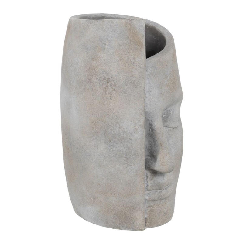 Vase Gris Ciment Visage 18