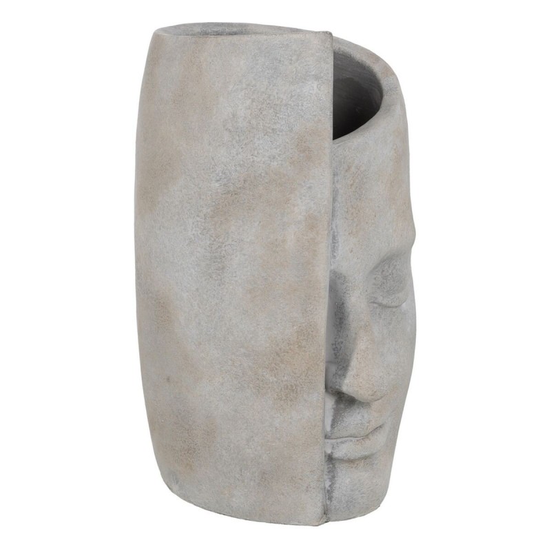 Vase Gris Ciment Visage 21 x 18 x 32