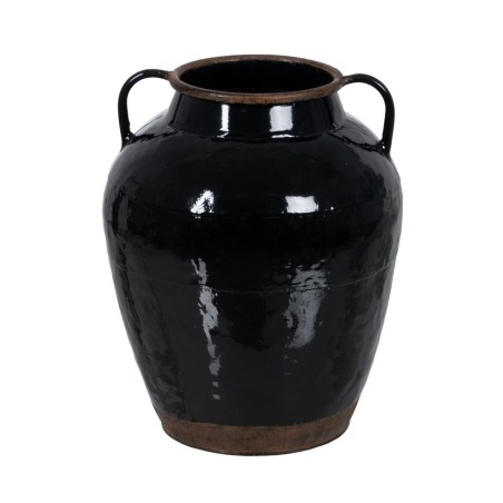 Vase Noir Fer 23 x 23 x 28