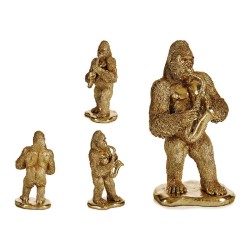Figurine Décorative Gorille Saxophone Doré 18