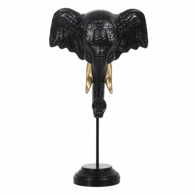 Figurine Décorative Noir Doré Eléphant 20