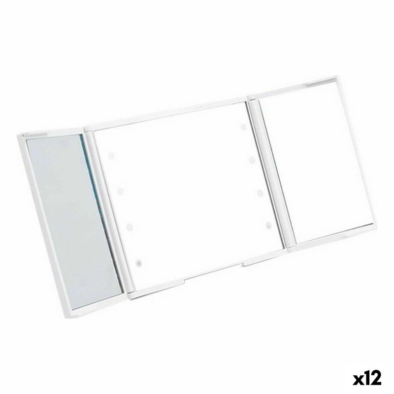 Miroir de Poche Lumière LED Blanc ABS 1