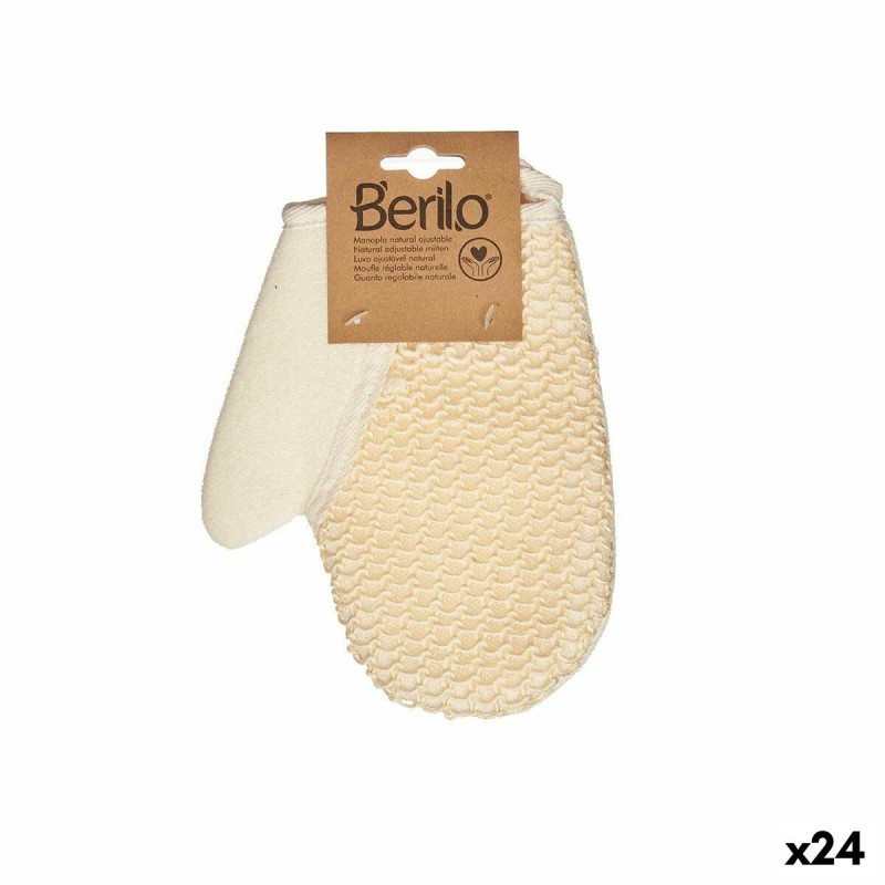 Gant de toilette Blanc Beige (24 Unités)