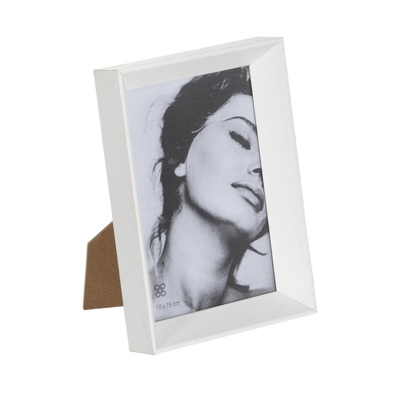 Cadre photo Blanc Bois Verre 12 x 2