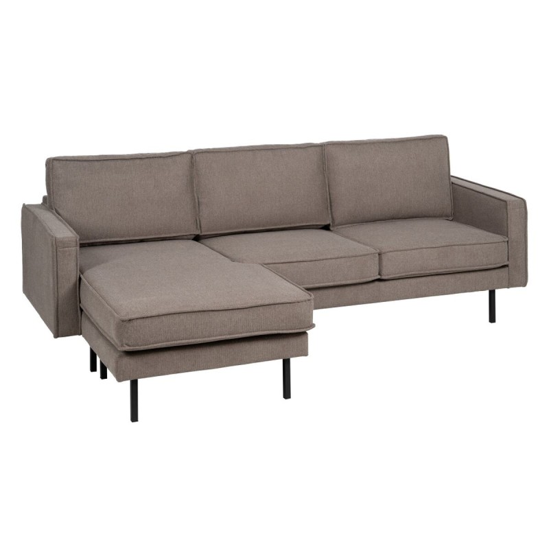 Canapé chaise longue Taupe 235 x 155 x 87 cm