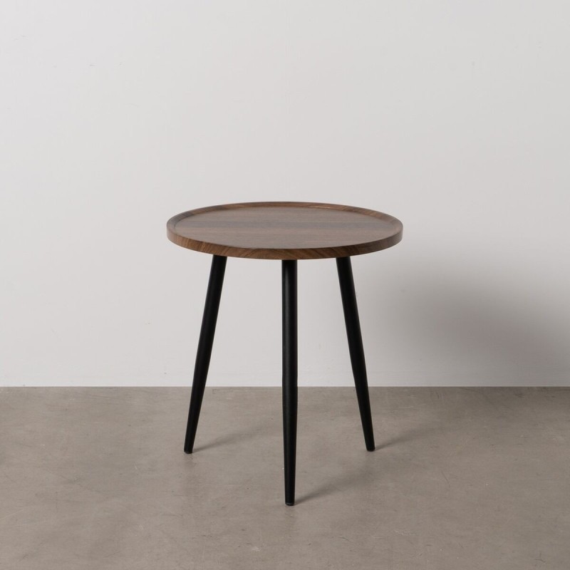 Petite Table d'Appoint Marron Noir 50 x 50 x 54 cm