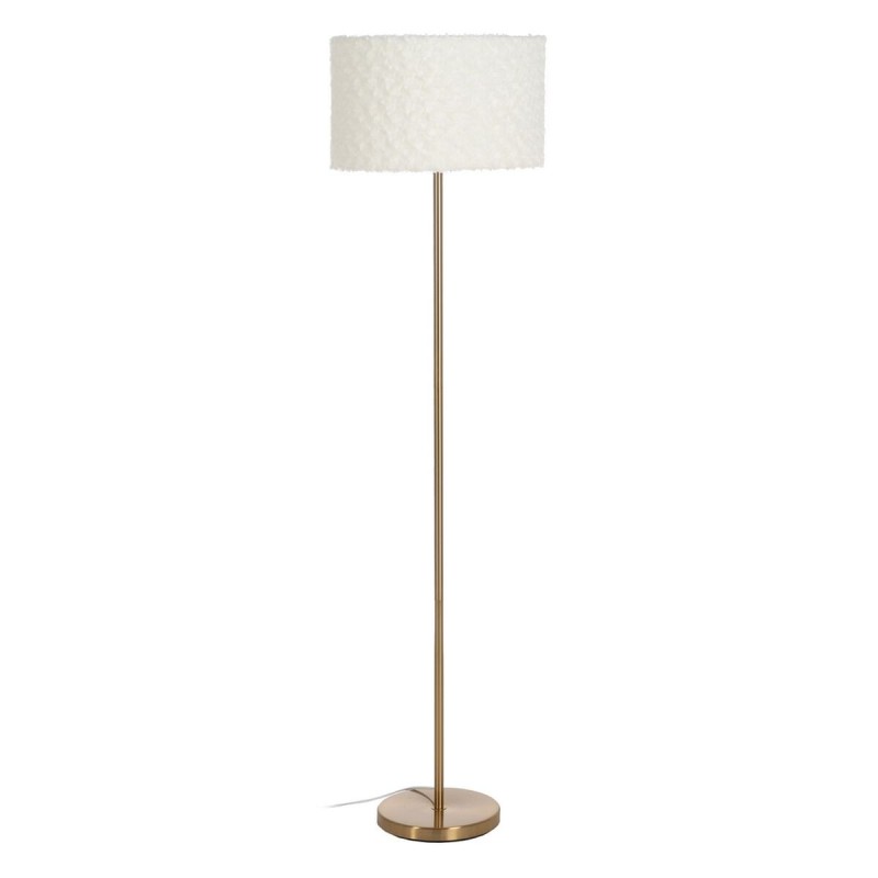 Lampadaire Blanc Doré Métal Tissu 60 W 220-240 V 40 x 40 x 146 cm