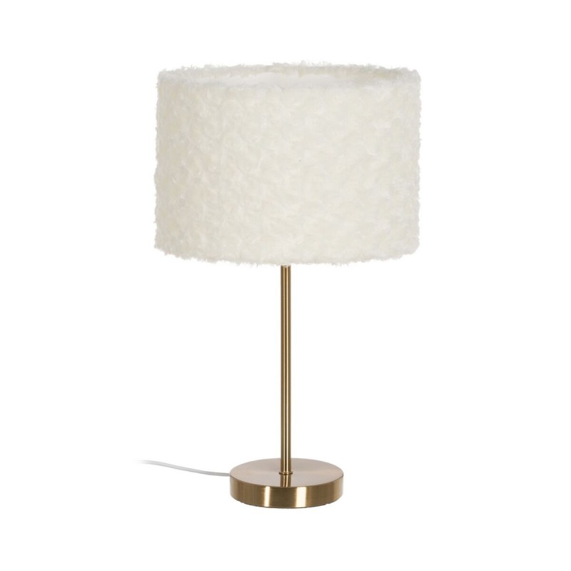 Lampe de bureau Blanc Doré Métal Tissu 60 W 220-240 V 30 x 30 x 51 cm