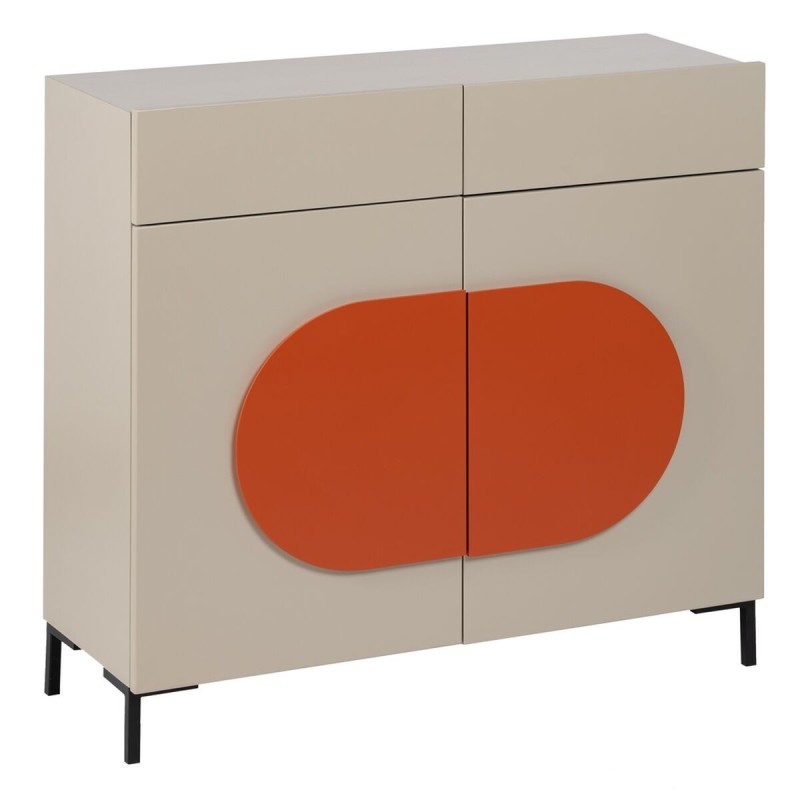 Meuble d'Entrée NECTO Orange Taupe 90 x 32 x 85