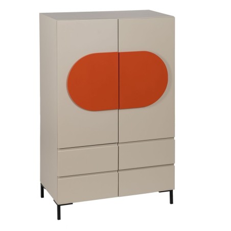 Buffet NECTO Orange Taupe Fer Bois MDF 75 x 41