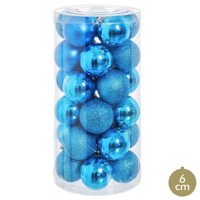 Boules de Noël Plastique Ø 6 cm 16 x 16 x 31 cm (30 Unités)