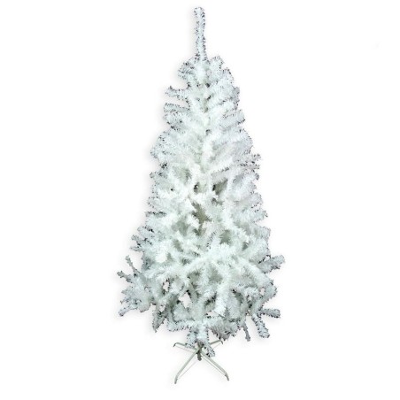 Sapin de Noël Blanc PVC Métal Polyéthylène 110 x 110 x 210 cm