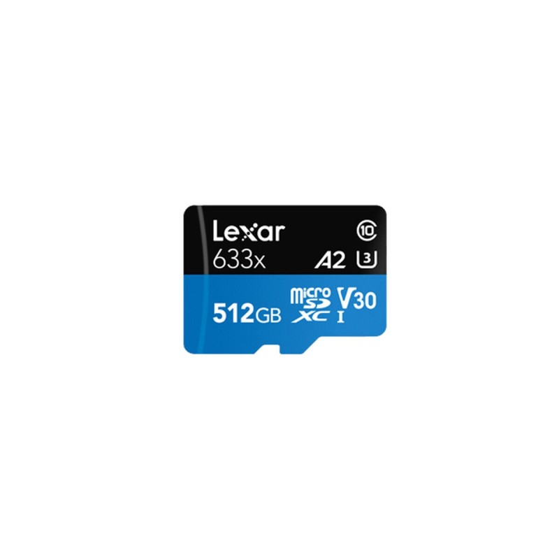 Carte Mémoire Micro SD avec Adaptateur Lexar 633x 512 GB