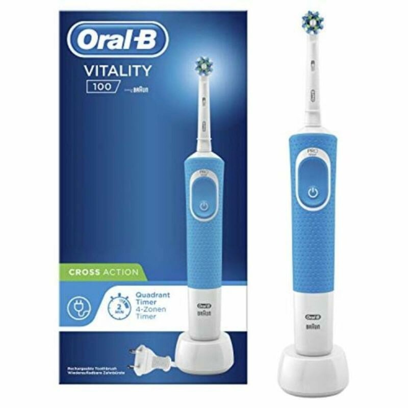 Brosse à dents électrique + Rechange Oral-B D100 VITALITY (1)