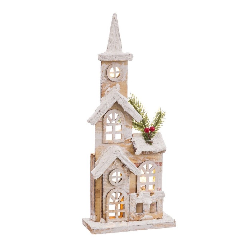 Accesoires pour crèche de Noël Naturel Église 16 x 8 x 38 cm