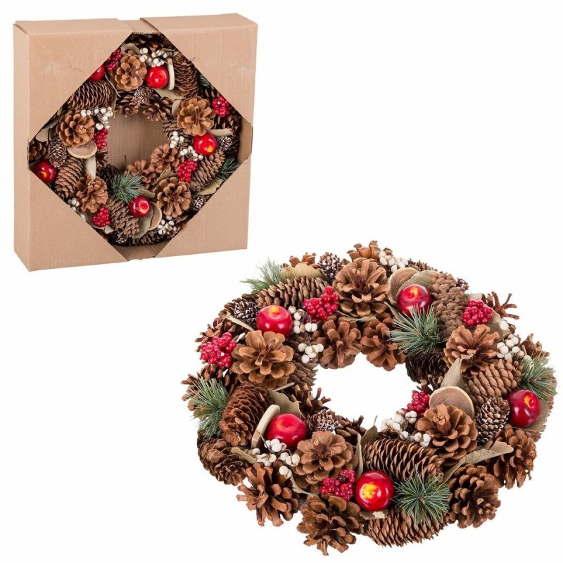 Couronne de Noël Multicouleur Naturel Plastique Foam Ananas 36 x 9 x 36 cm