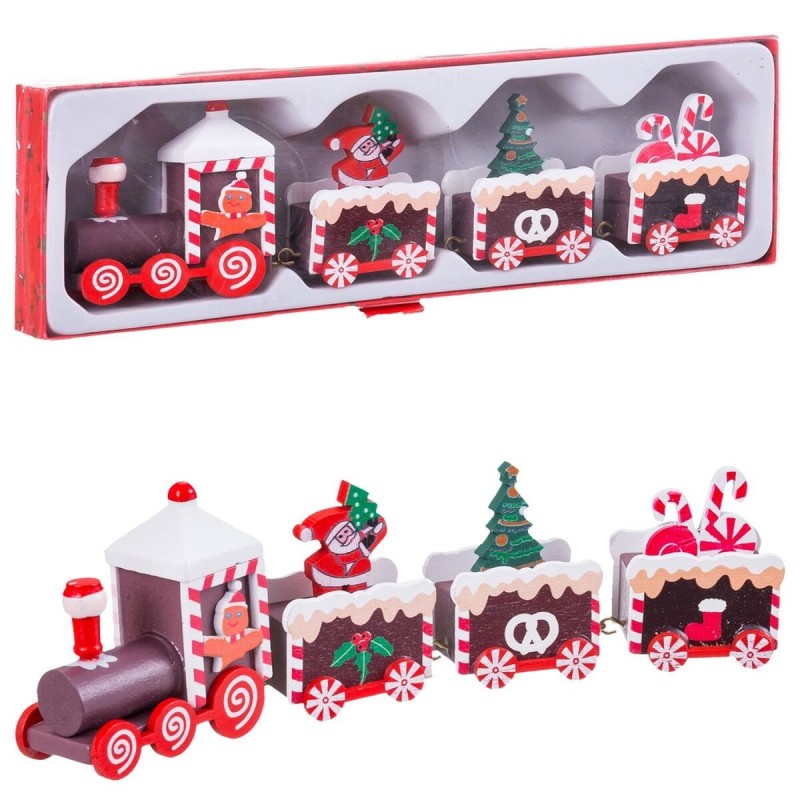 Décorations de Noël Multicouleur Train 20 x 4