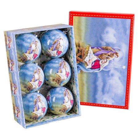 Boules de Noël Multicouleur Polyfoam Naissance/Crèche Ø 7