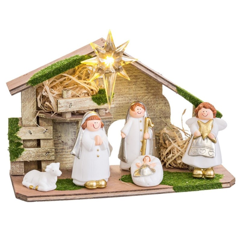 Crèche de Noël Multicouleur Polyéthylène Bois MDF 22