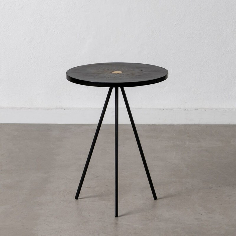 Table d'appoint Noir Doré 38 x 38 x 50 cm