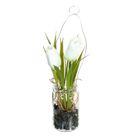 Plante décorative Polyester Polyéthylène Fer 7 x 7 x 24 cm